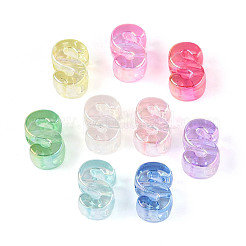 УФ-покрытие прозрачные акриловые европейские бусины OACR-M027-02S