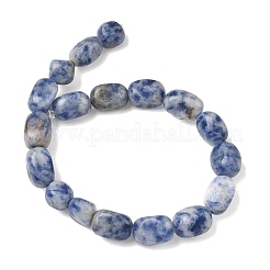 Natürliche blaue Fleck Jaspis Perlen Stränge&nbsp;G-C286-A01