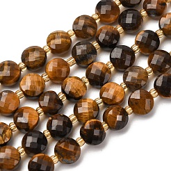 Природных тигровый глаз бисер нитей G-K332-B03-01