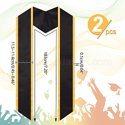 Выпускной палантин из полиэстера&nbsp;AJEW-WH0518-49B