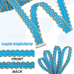 Волнистая кружевная лента из полиэстера и филиграни SENE-WH0003-32A