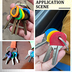 64 шт. ПВХ пластиковый нескользящий водонепроницаемый многоразовый чехол для ключей&nbsp;AJEW-SP0002-72B