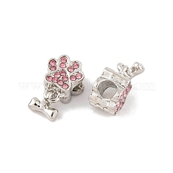 Подвески из сплава со стразами в стойке в европейском стиле FIND-C055-19P-02