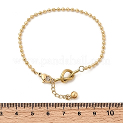 Браслеты из шариковой цепочки из нержавеющей стали 304 для женщин&nbsp;LS-BJEW-D407-04G