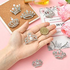 7 spilla a forma di corona con strass di cristallo in 7 stili con perle di plastica&nbsp;JEWB-CJ0003-19