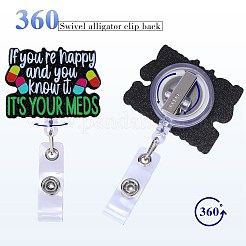 Выдвижная катушка для значков из блестящего пластика AJEW-SZ0002-44A