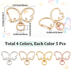 20 шт. 4 цвета поворотные застежки из сплава&nbsp;FIND-SC0017-27