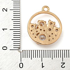 Латунные микропаве прозрачные подвески с фианитом&nbsp;LS-ZIRC-U003-01G-01