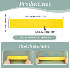 12 шт. 3-х цветные упаковочные ленты из термопластичного эластомера для упаковки&nbsp;AJEW-GA0007-16