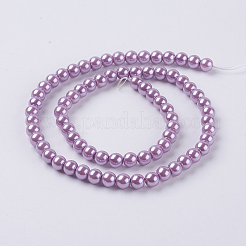 Umweltfreundliche runde Perlenstränge aus gefärbtem Glasperlen&nbsp;X-HY-A002-6mm-RB056