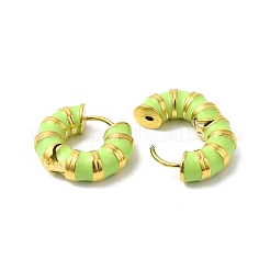 Круглые серьги-кольца с эмалью EJEW-Q704-05G-07