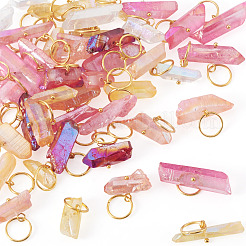 45шт 9 стиля гальванические подвески из натурального кварцевого кристалла&nbsp;PALLOY-TAC0226