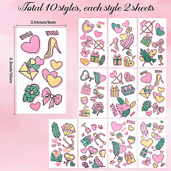 20 лист светящихся водонепроницаемых съемных временных татуировок-наклеек AJEW-SP0002-81C