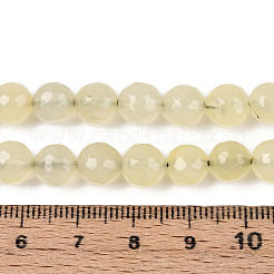 Окрашенные природные белый нефрит бисер пряди&nbsp;X-G-T139-8mm-60-13