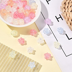 60шт радужные переливающиеся акриловые бусины&nbsp;CACR-YW0001-14