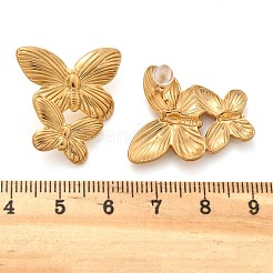 Серьги-гвоздики из нержавеющей стали 304 для женщин&nbsp;LS-EJEW-K306-24G