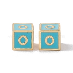 Accumuler des perles d'émail en laiton placage&nbsp;KK-B060-04G-06O