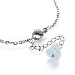 Браслеты со звеньями из окрашенной синтетической бирюзы (окрашенной) BJEW-JB04196