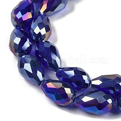 Прозрачные стеклянные бусины гальваническим пряди X-EGLA-N013-T10mm-B07