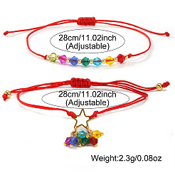 2 регулируемый браслет из стеклянных бусин&nbsp;ER5290-2