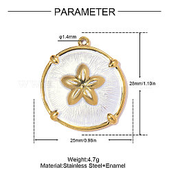 Подвески из нержавеющей стали 304 с эмалью&nbsp;STAS-OY011-73G