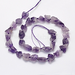 Грубые сырые натуральные аметистовые бисерные пряди G-K202-23