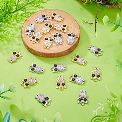 20pcs 2 Farben Legierung Strass Charms&nbsp;RB-TA0001-38