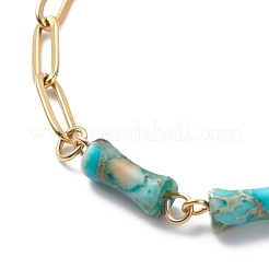 Браслет из натуральной императорской яшмы (окрашенной)&nbsp;BJEW-JB09028