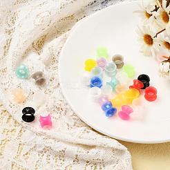 32 шт. 16 цвета силиконовые блеск тонкие ушные манометры плоть туннели заглушки&nbsp;FIND-YW0001-19B