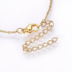 304ステンレススチールジュエリーセット  ペンダントネックレス＆スタッドピアス＆ブレスレット  クローバー  ゴールドカラー  16.54インチ（42cm）  7-1/8インチ（18cm）  10x10x1.2mm  ピン：0.8mm&nbsp;SJEW-H138-07G