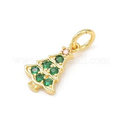 Рождественские латунные подвески с микропаве из фианита&nbsp;LS-KK-K411-02G