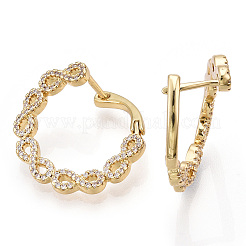 Серьги-кольца Infinity из прозрачного кубического циркония&nbsp;EJEW-M216-11A