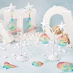 40 шт. 10 стильных филигранных двухсторонних подвесок из нержавеющей стали 430 STAS-TA0002-28