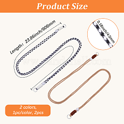 2 шт. 2-х цветные полиэстеровые ремешки для мобильных телефонов&nbsp;HJEW-GF0001-68B