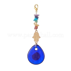 Mauvais œil lampwork décorations pandant&nbsp;HJEW-JM01001-01