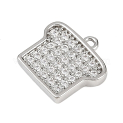 Латунные микропаве прозрачные кубические циркониевые подвески&nbsp;KK-L238-18P