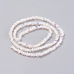 Стеклянные бусины с гальваническим покрытием &nbsp;GLAA-F092-B04