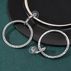 Boucles d'oreilles pendantes en alliage et strass cristal&nbsp;LS-EJEW-G467-01P-01