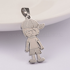 ボーイ 304 ステンレススチールペンダント  ミックスカラー  27x14x2mm  穴：6x4mm&nbsp;STAS-M245-28