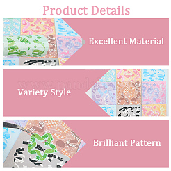 10 шт. 9 стиля наклейки из ПВХ/бумаги&nbsp;DIY-CP0011-68