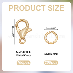 100 шт сплав когтя омара застежками&nbsp;FIND-ME0003-10