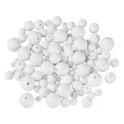 100pcs 5 estilos de cuentas acrílicas opacas&nbsp;MACR-TADJ0001-12H