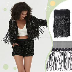 Bordure en dentelle à franges en polyester&nbsp;DIY-WH0671-008E