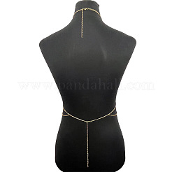 Sexy Körperketten aus Legierung und Eisen mit Quasten und blauen Acryl-Tropfenperlen für Damen&nbsp;WG92352-01