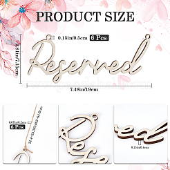 Деревянный знак зарезервированного места для сидения HJEW-WH0069-20A