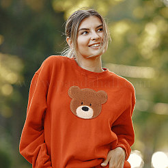 Écussons thermocollants/à coudre en polyester brodé informatisé avec fourrure&nbsp;DIY-WH0671-397A
