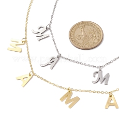 День матери 304 нержавеющая сталь письмо мама кулон ожерелье NJEW-JN04702