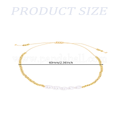 1шт латунные плетеные браслеты из бусин&nbsp;BJEW-LP0004-44