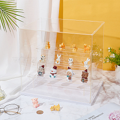 アクリルミニフィギュアのディスプレイケース  モデルのおもちゃのアクション フィギュアの防塵人形ディスプレイ ボックス  透明  完成品：32x26x29cm&nbsp;ODIS-WH0043-86