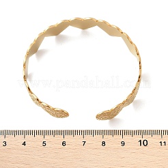 Браслеты-манжеты из нержавеющей стали 304 для женщин&nbsp;LS-BJEW-B120-02G-02